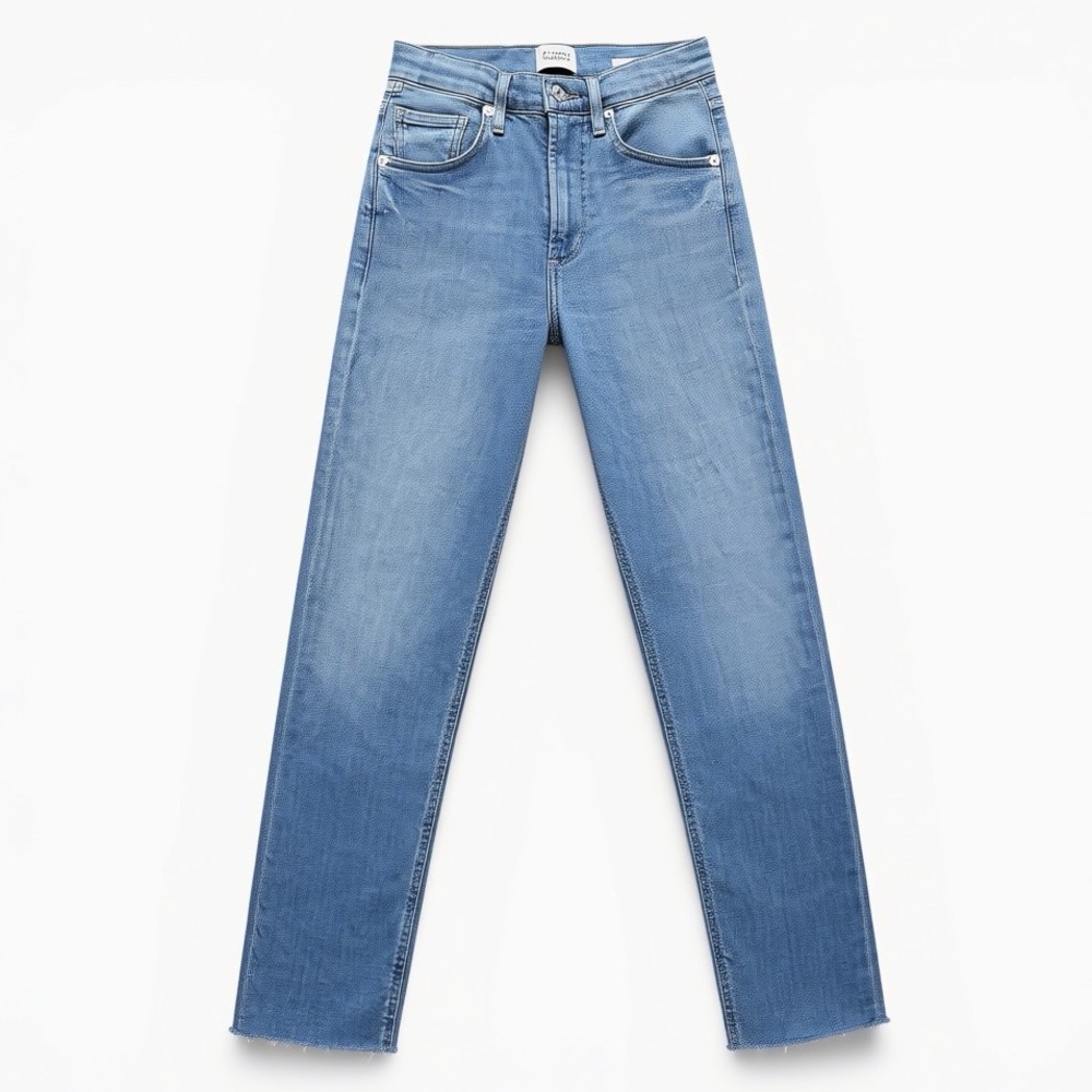 Citizens of Humanity Isola Crop Straight Leg Jeans Raw Hem Sz 24